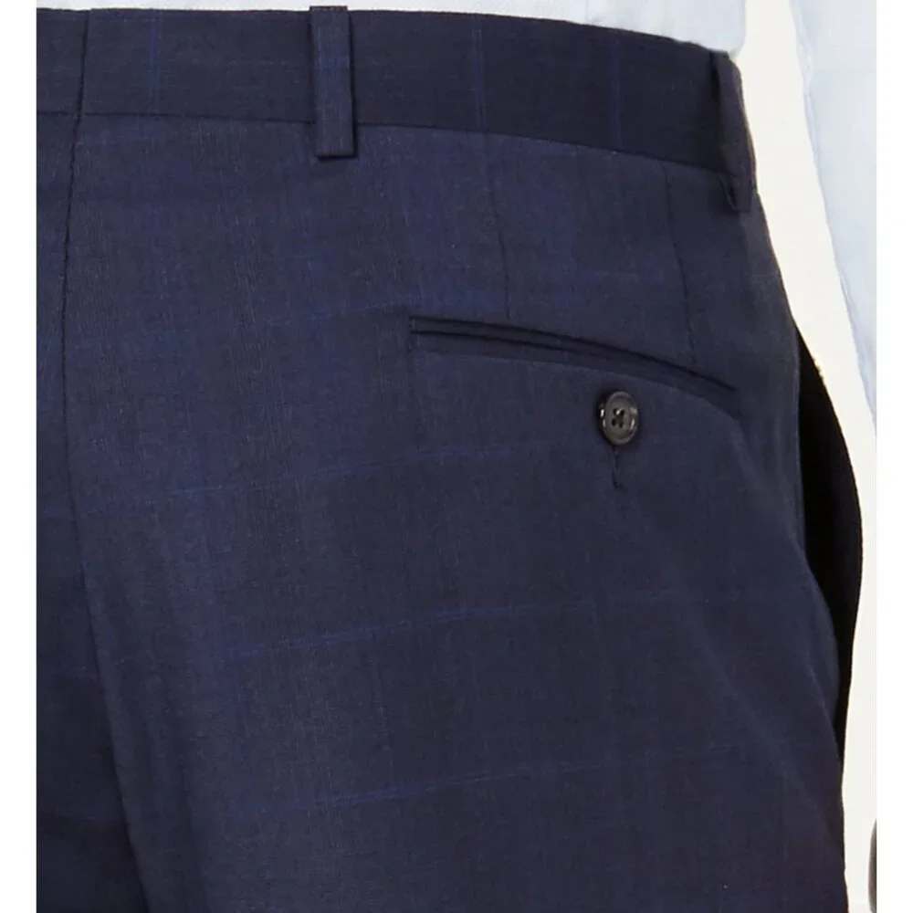 LAUREN by Ralph Lauren Men's Classic Fit Ultra Flex Stretch Flat Front Suit Pant - Picture 6 of 9